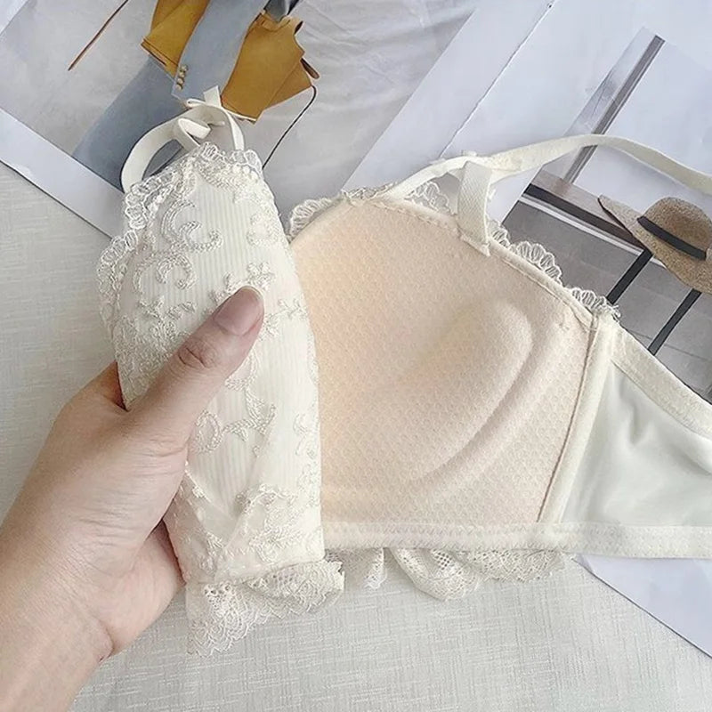 Japanese Bras Lace Lingeire Underwear Set Brief Women Intimates Embroidery Sexy Push Up Bra and Pany Sets Ropa Interior Mujer