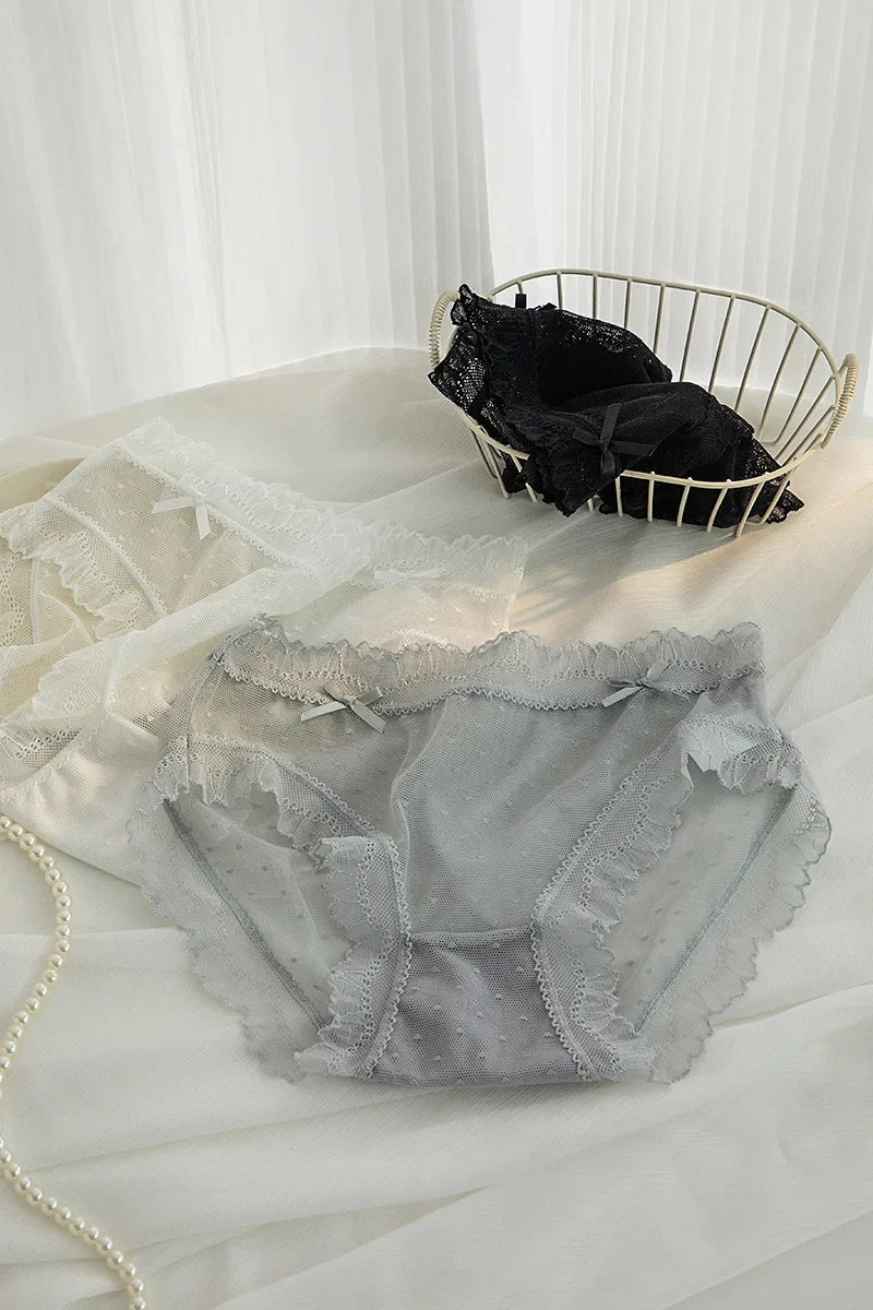 L-XL Women's Underwear Panties Sexy Lace Panty Girls Hollow Out Comfort Briefs Low Waist Seamless Underpants Female Lingerie