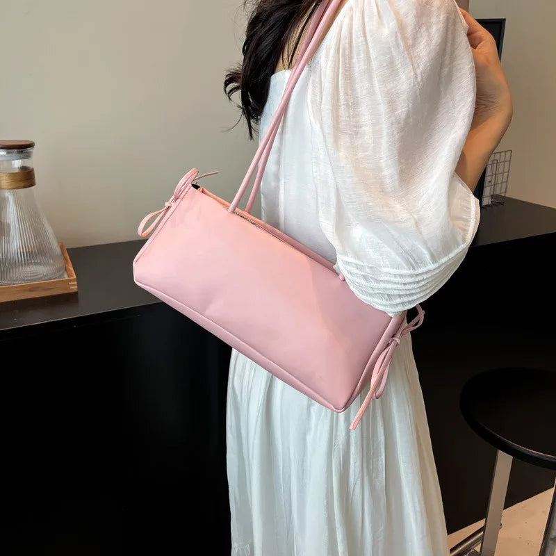 Underarm Bags Women Casual Tote Handbag Bow Shoulder Bag for Women Luxury Designer Handbags Branded Fashion Totes with Pendant