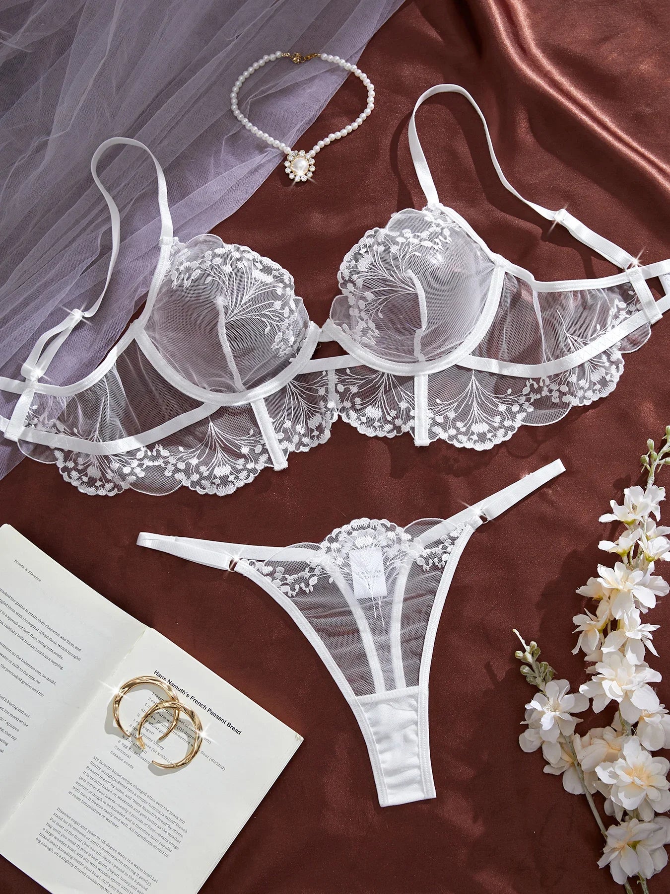Lace Lingerie Ultra Sexy Underwear Women Set Sexy Adult Delicate Embroidery Intimate Underwear Transparent Bra Lingerie Sets