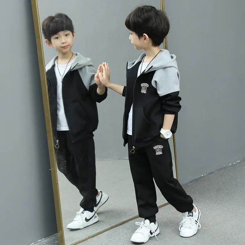 Boys Spring/autumn 2024 New Arrival Fashionable Baby Trendy Brand 2-piece Set Cool Kids Clothes For Little Ones