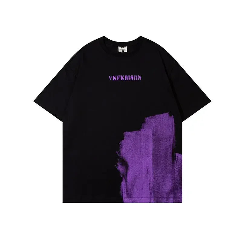 T Shirt for Men O Neck Oversized Stripeds Black Top Hot Cool Original Luxury High Quality Casual Streetwear Party Man Tee Shirt