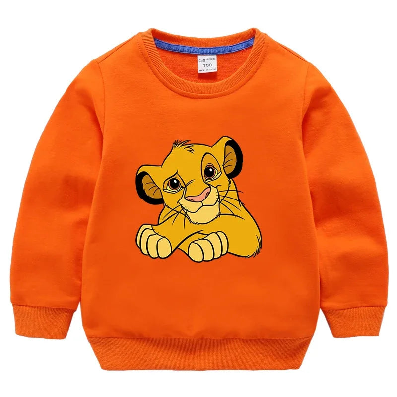 Potdemiel The Lion King Sweatshirts Toddler Baby Girls Clothes Children Boys Spring Autumn Cute Long Sleeve Fashion Top