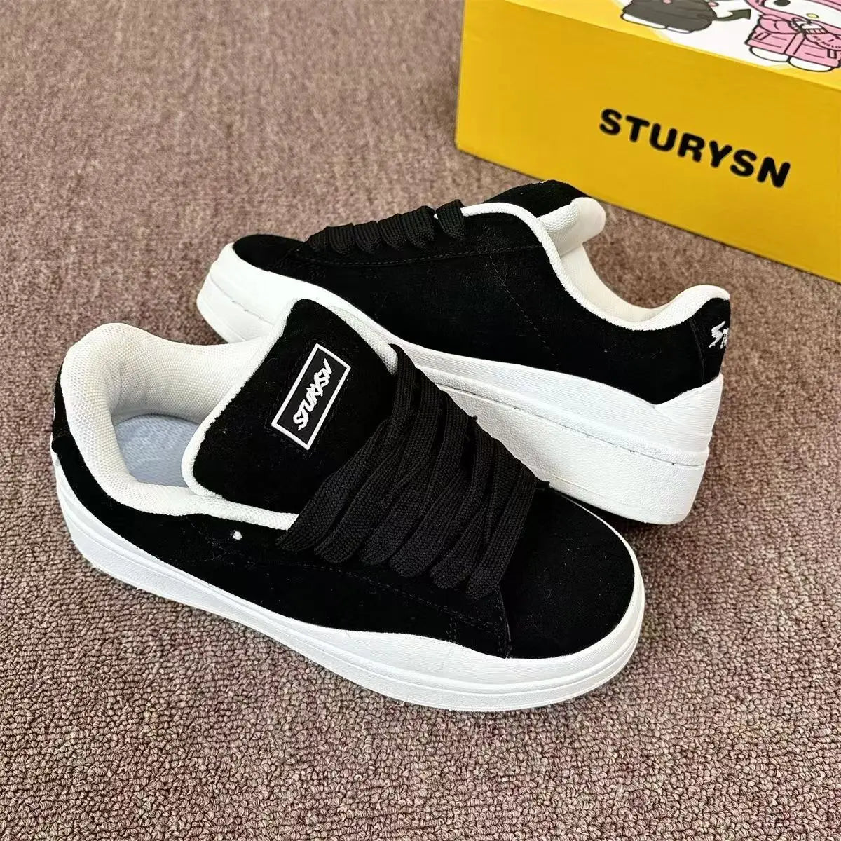Spring 2005 Women's New High Quality Casual Sports Skateboard Shoes Ins Retro Student Thick Solemn Bread Shoes Soft Comfortable