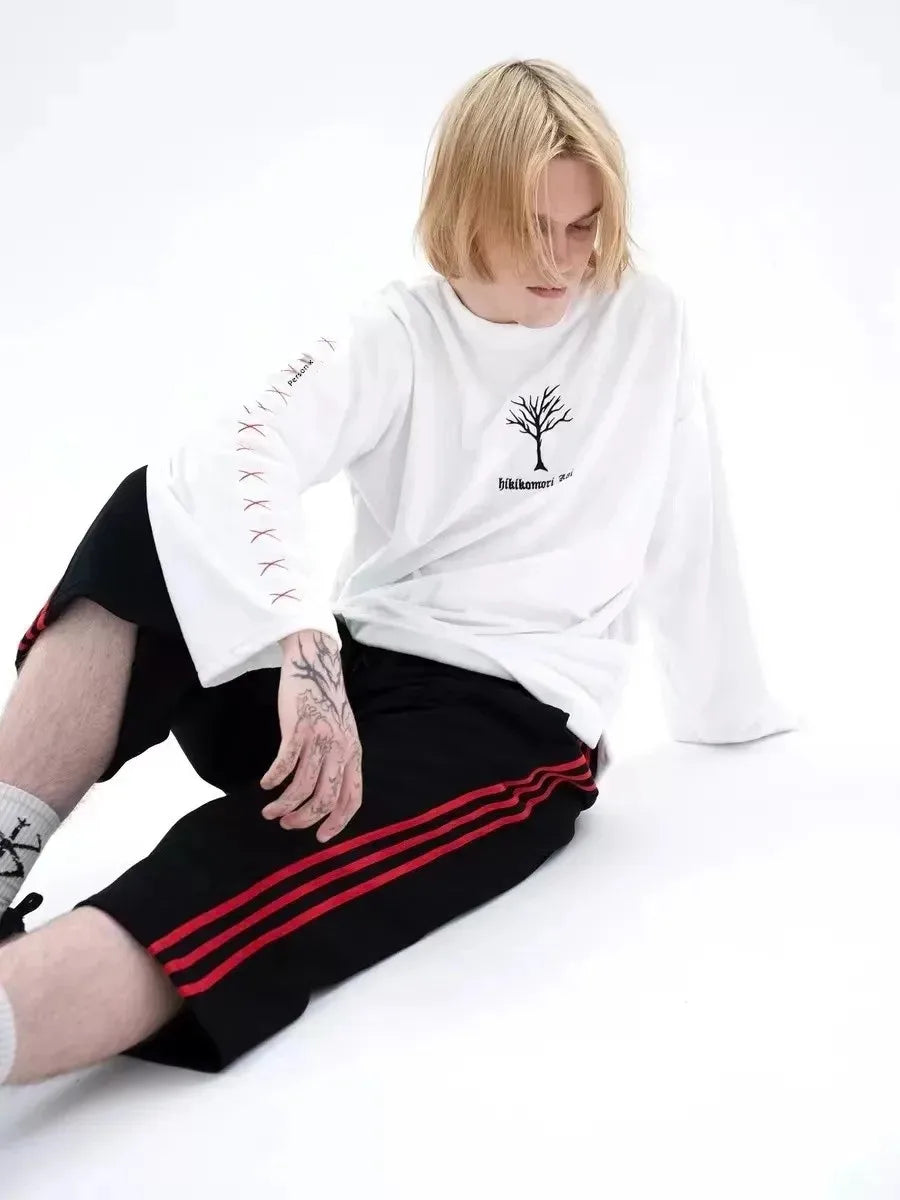 Spring Autumn Pure Cotton Long Sleeve T-Shirt Street Style Casual Loose Fashionable Cool Top for Women Crew Neck Tee