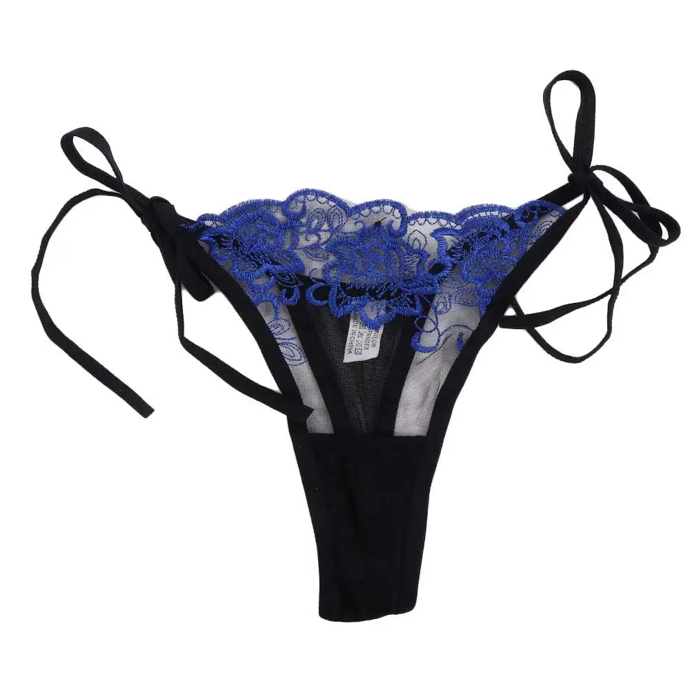 Ladies Sexy Embroidery Hollow Out Lingerie Transparent Underwear Panties Brief Panty