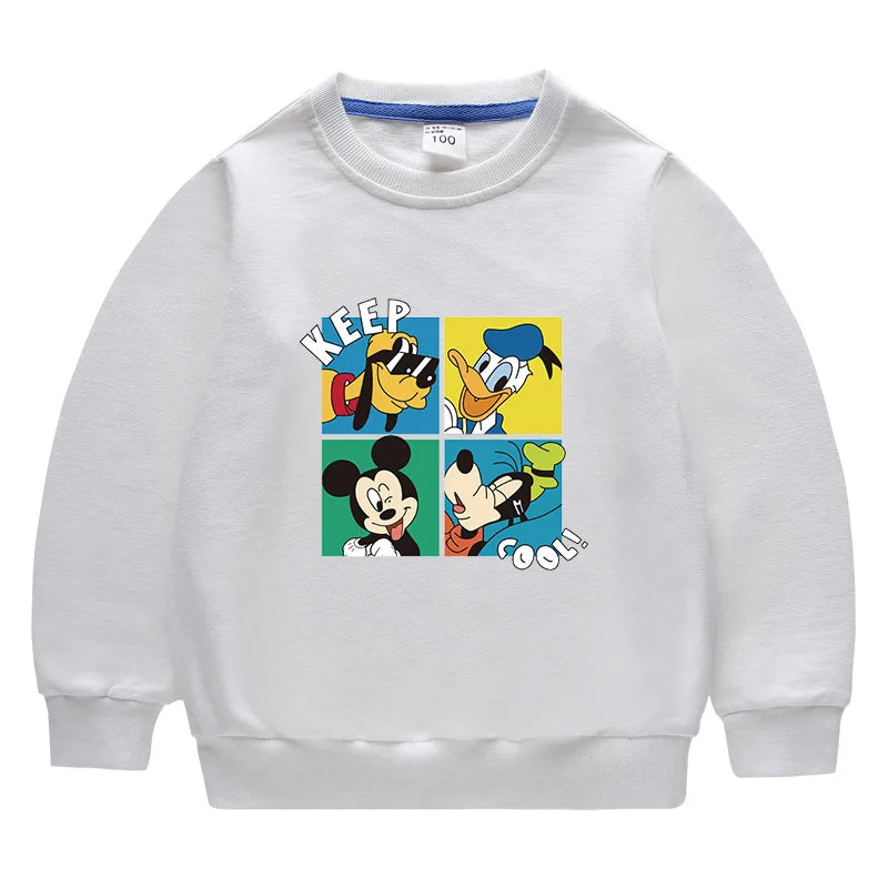 Autumn Baby Boys Cotton Clothing Set Kids Cartoon Mickey Mouse Tops Jeans Pants for 2-6 Years Children Tracksuits Boys Costume