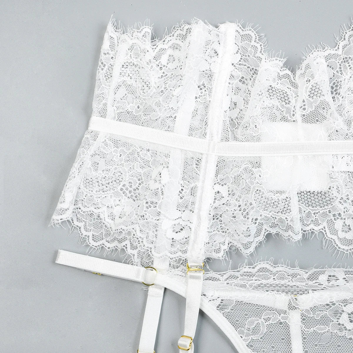 Diccvicc Beautiful Lingerie Eyelash Elegant Transparent Lace Bra Panty Set Floral Embroidery Women Sexy Underwear Exotic Outfit