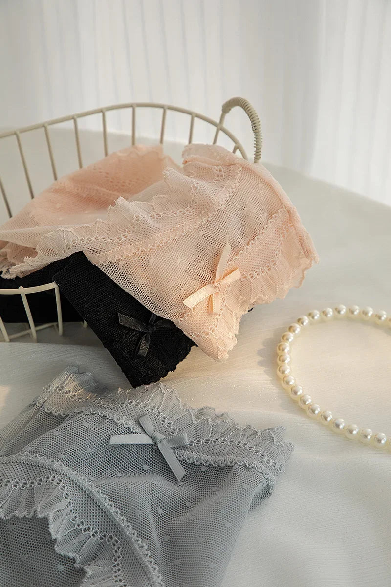 L-XL Women's Underwear Panties Sexy Lace Panty Girls Hollow Out Comfort Briefs Low Waist Seamless Underpants Female Lingerie