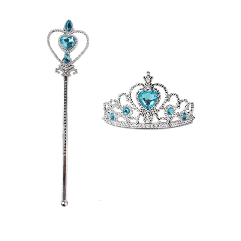 Girls Snow Queen Elsa Kids Costumes for Girl 2025 Carnival Party Prom Gown Robe-Playing Children Clothing Frozen Princess Dress