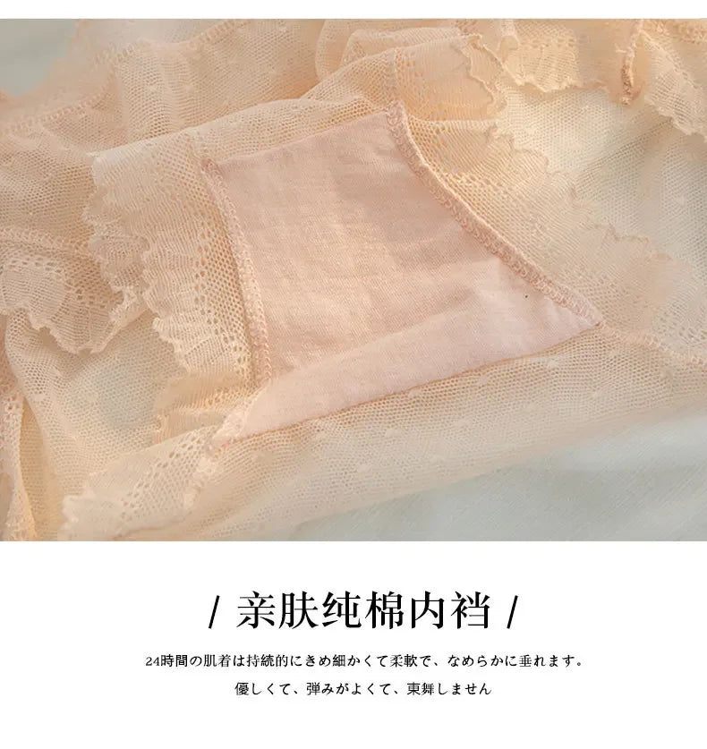 L-XL Women's Underwear Panties Sexy Lace Panty Girls Hollow Out Comfort Briefs Low Waist Seamless Underpants Female Lingerie