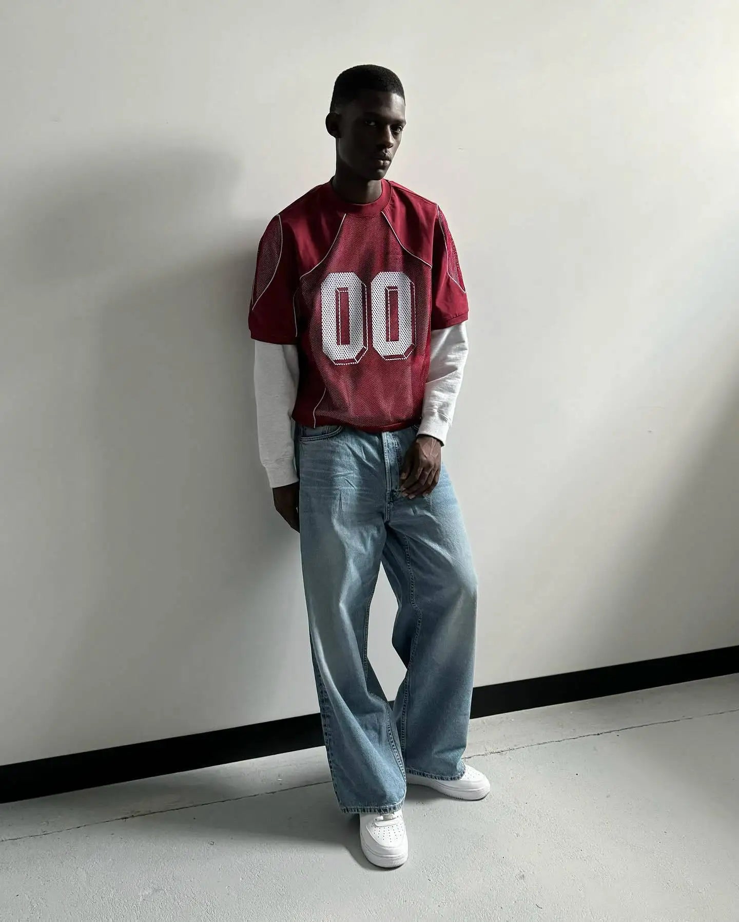 Summer European/American Fashion Mesh Patchwork Loose Top for Men Digital Pattern Printed Breathable Sportswear Couple Jersey