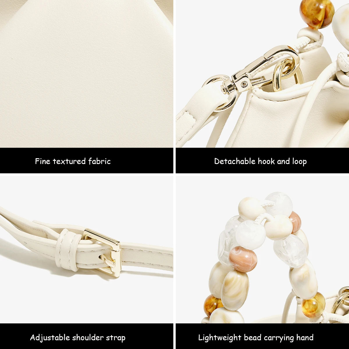 FOXER Beaded Handbag for Women Solid Signature Crossbody Bag 2025 New Cloud Bag with Large Storage