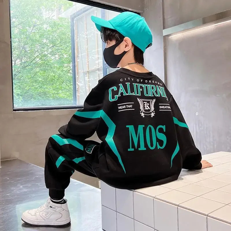 Boys Autumn/spring Collection 2024 Sporty Sweatshirt Trendy Children's Wear For Mid To Large Boys Stylish Casual Clothing
