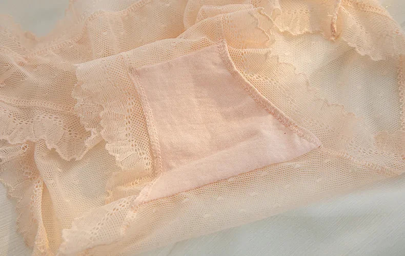 L-XL Women's Underwear Panties Sexy Lace Panty Girls Hollow Out Comfort Briefs Low Waist Seamless Underpants Female Lingerie