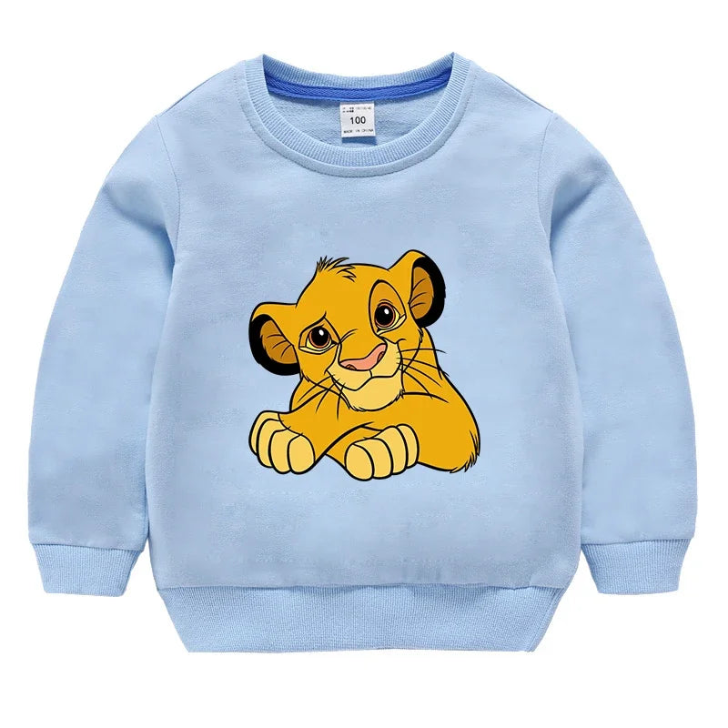 Potdemiel The Lion King Sweatshirts Toddler Baby Girls Clothes Children Boys Spring Autumn Cute Long Sleeve Fashion Top