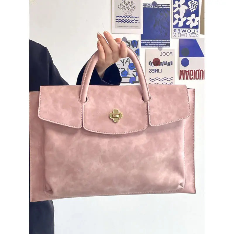 Ins Pink Leather Laptop Sleeve Handbag Case For Macbook Pro Air 13 13.3 14 15 15.6 Inch Waterproof Computer Bag Notebook Cover