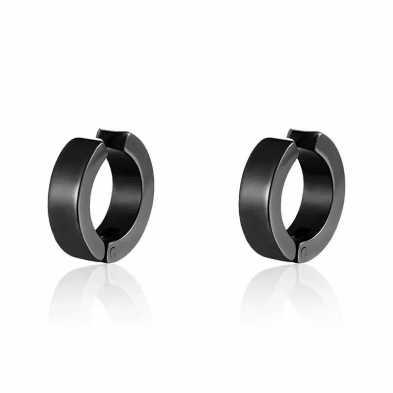 2pcs Punk Mens Strong Magnet Magnetic Ear Stud Set, Non Piercing Earrings Fake Cross Earrings Gift For Boyfriend Lover Jewelry
