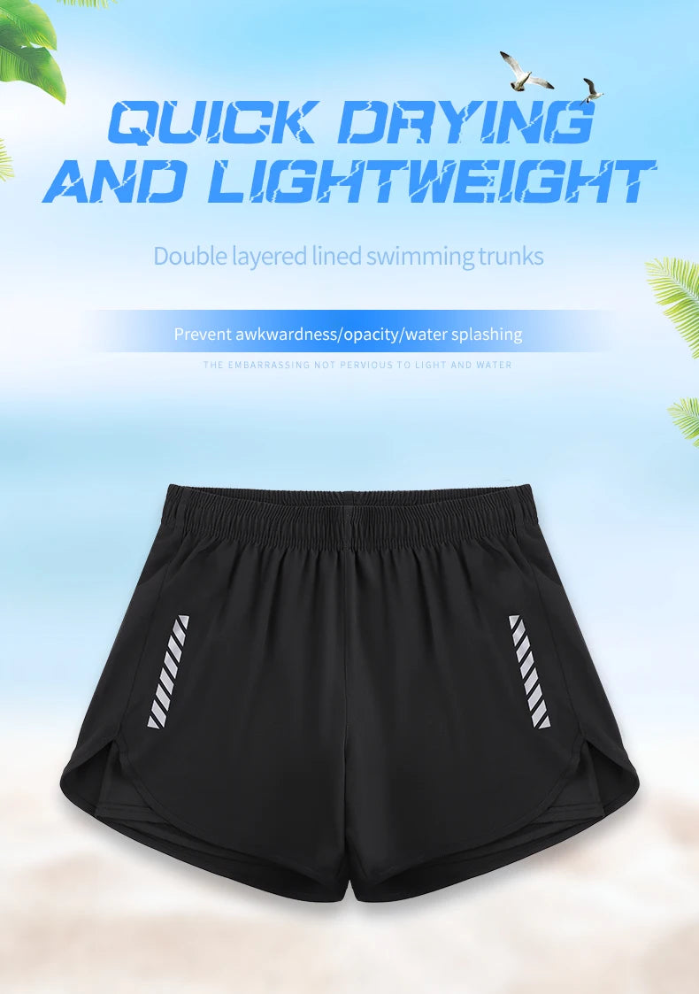 Swimming Trunks Men's Anti-embarrassment Loose Quick-drying Men's Swimming Trunks Swimsuit Suit Beach Professional Adult Hot