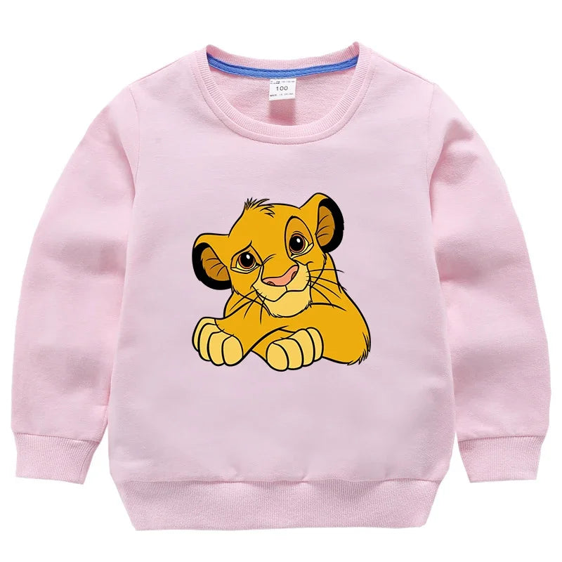 Potdemiel The Lion King Sweatshirts Toddler Baby Girls Clothes Children Boys Spring Autumn Cute Long Sleeve Fashion Top