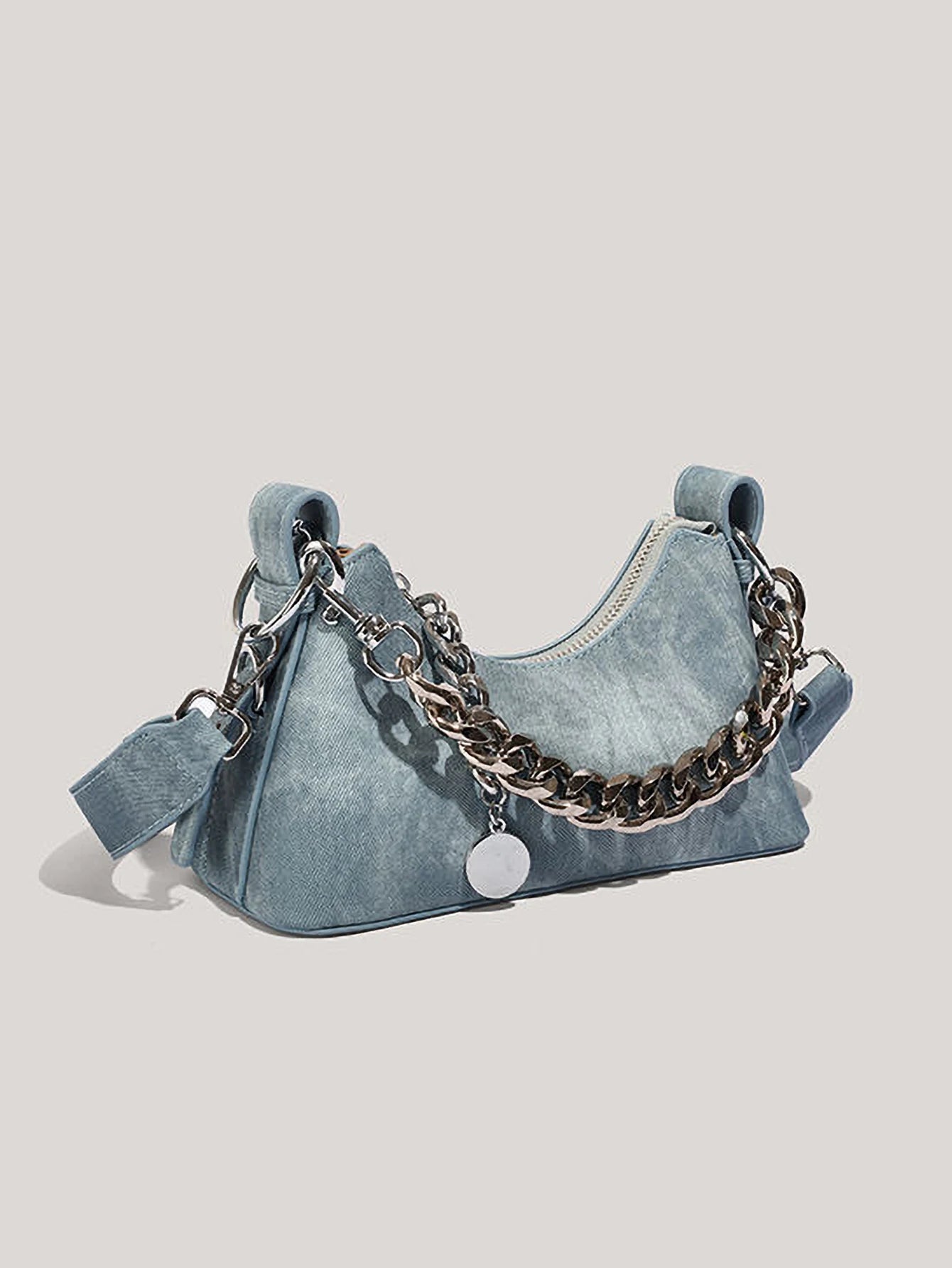 Cowboy patterned chain armpit bag, fashionable and versatile, single shoulder armpit bag