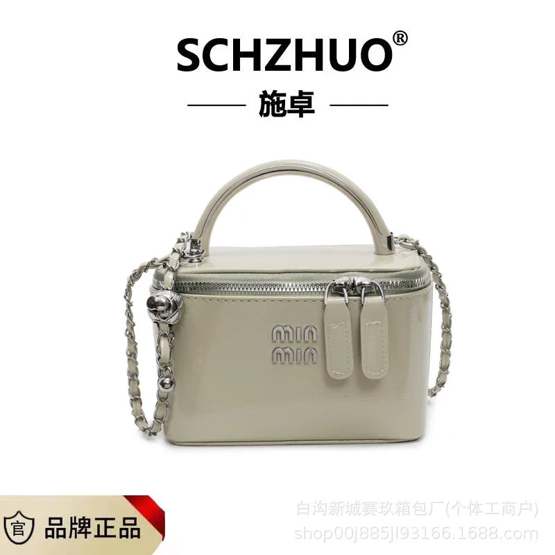 Fashionable Box Handbag Women's Simple Crossbody Small Square Bag Spring 2025 New Style Single Shoulder Chain Bag