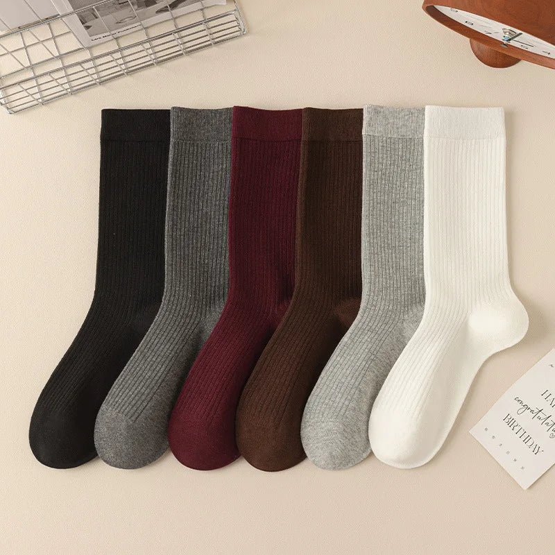 Women's Ankola Red Socks Autumn and Spring Cotton Trendy Japanese Style Middle Tube Socks Pile Socks