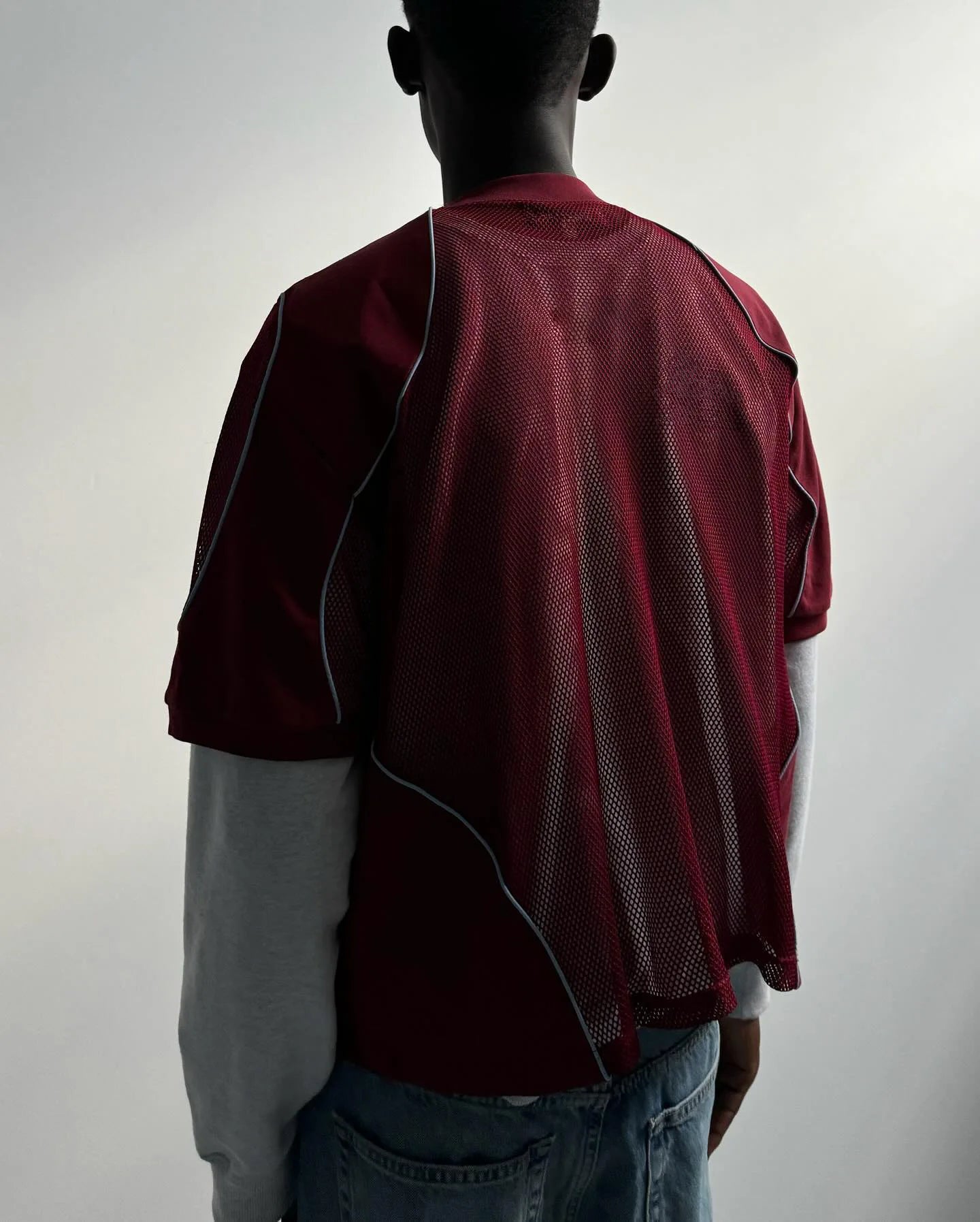 Summer European/American Fashion Mesh Patchwork Loose Top for Men Digital Pattern Printed Breathable Sportswear Couple Jersey