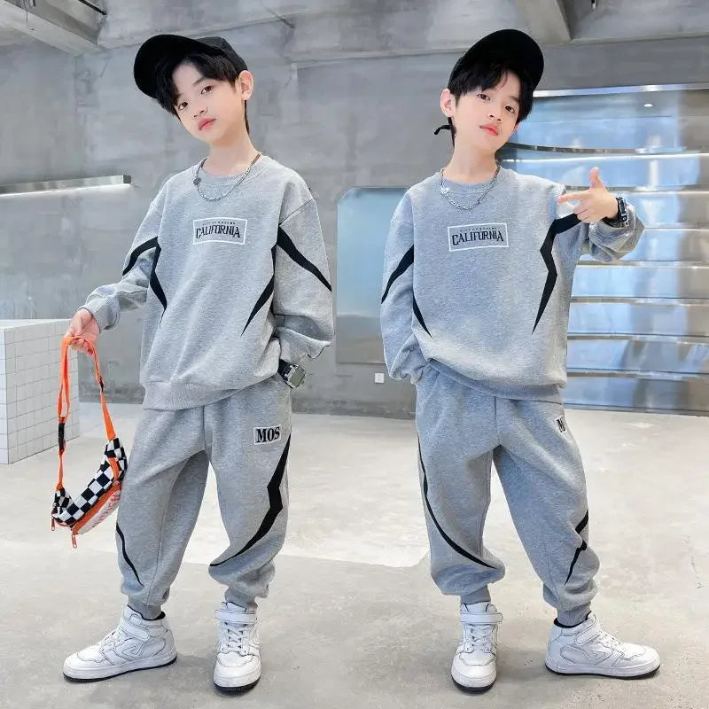 Boys Autumn/spring Collection 2024 Sporty Sweatshirt Trendy Children's Wear For Mid To Large Boys Stylish Casual Clothing