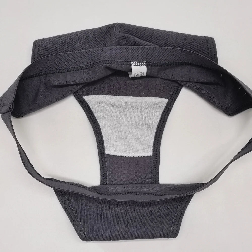 6Pcs Cotton Ribbed Striped Underwear for Women Solid Color Female Stretch Briefs Ladies Soft Lingerie M-XL