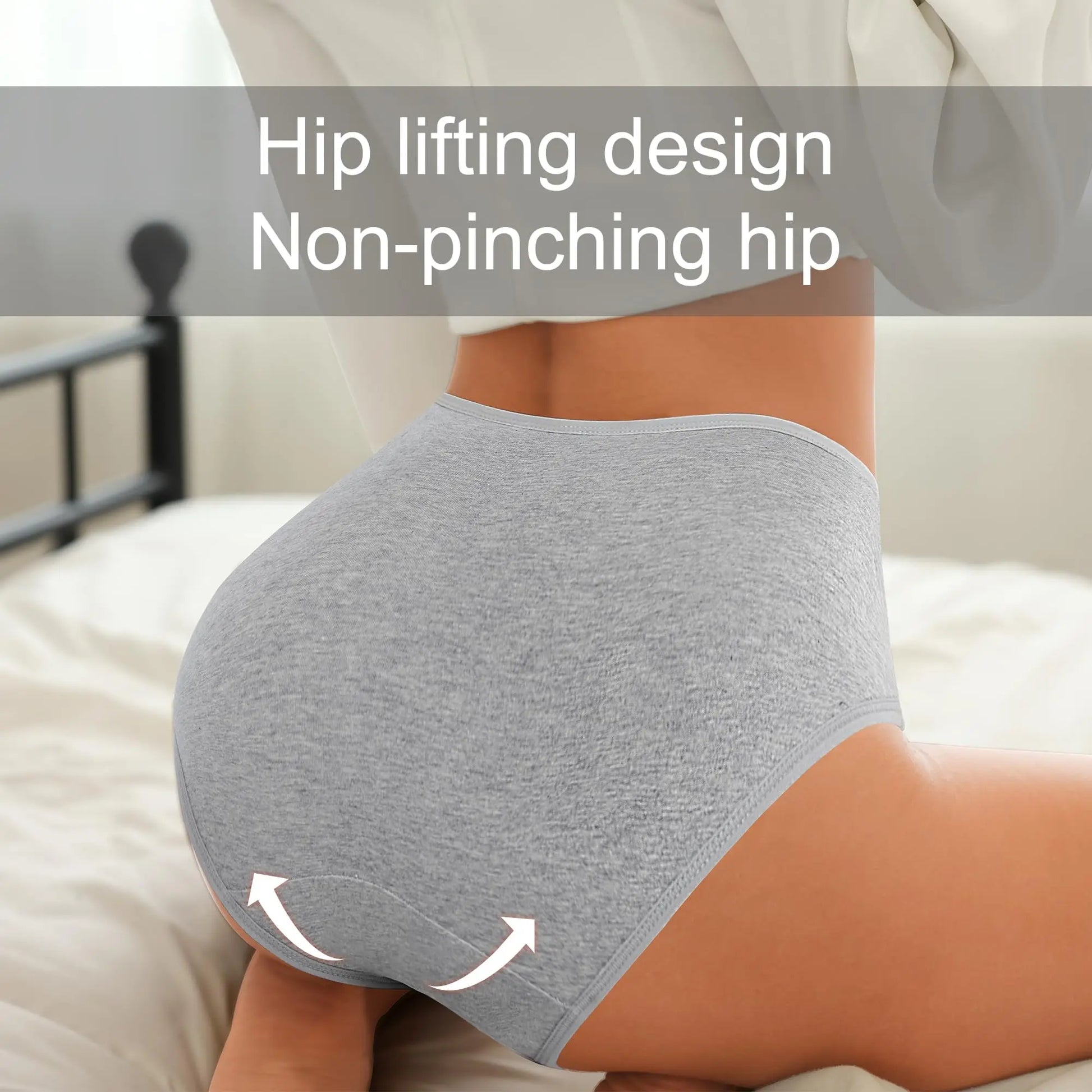 4pcs/pack High Waisted Postpartum Underwear Womens Cotton Underwear Soft Breathable Full Coverage Stretch Panties