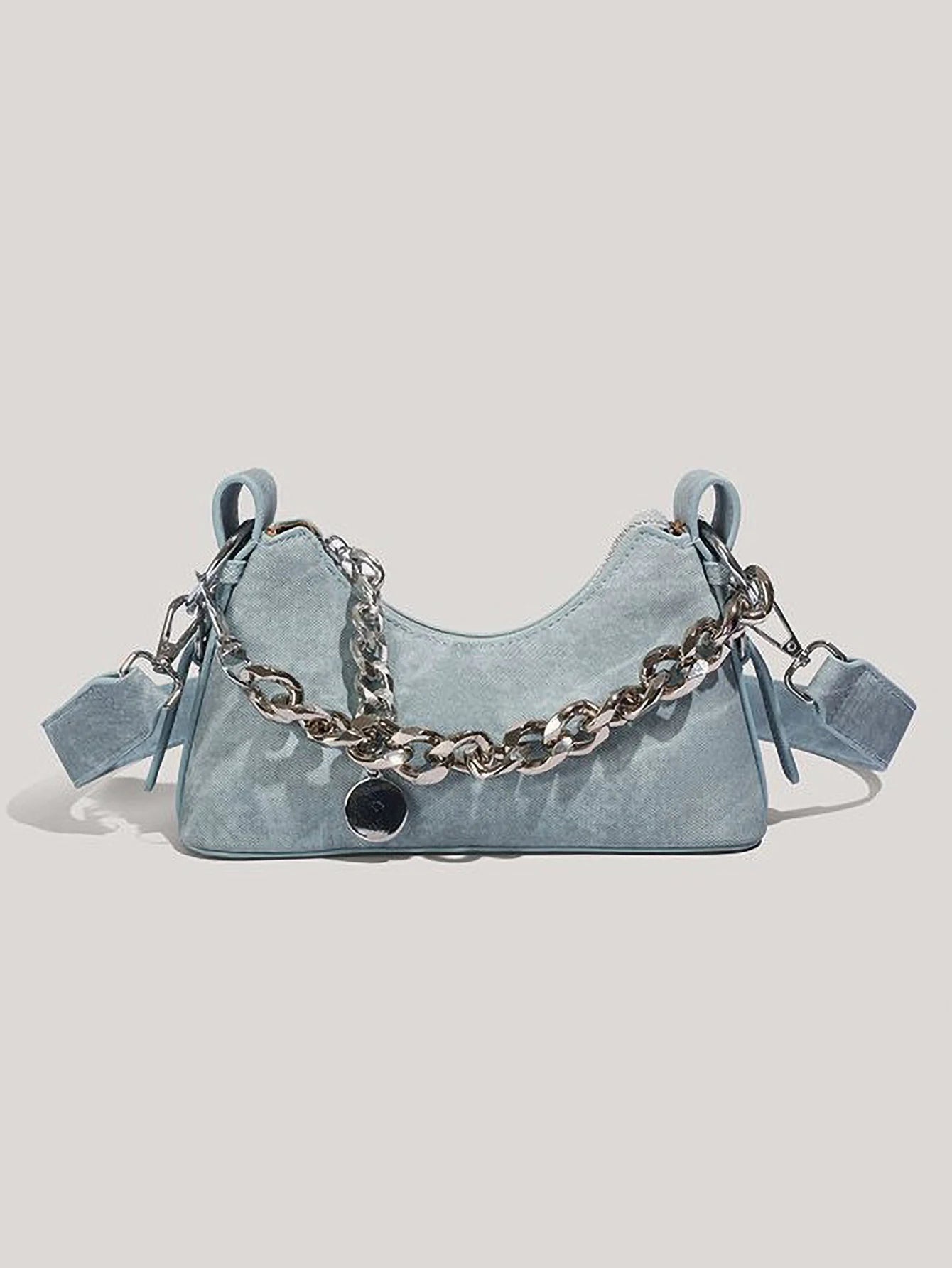 Cowboy patterned chain armpit bag, fashionable and versatile, single shoulder armpit bag