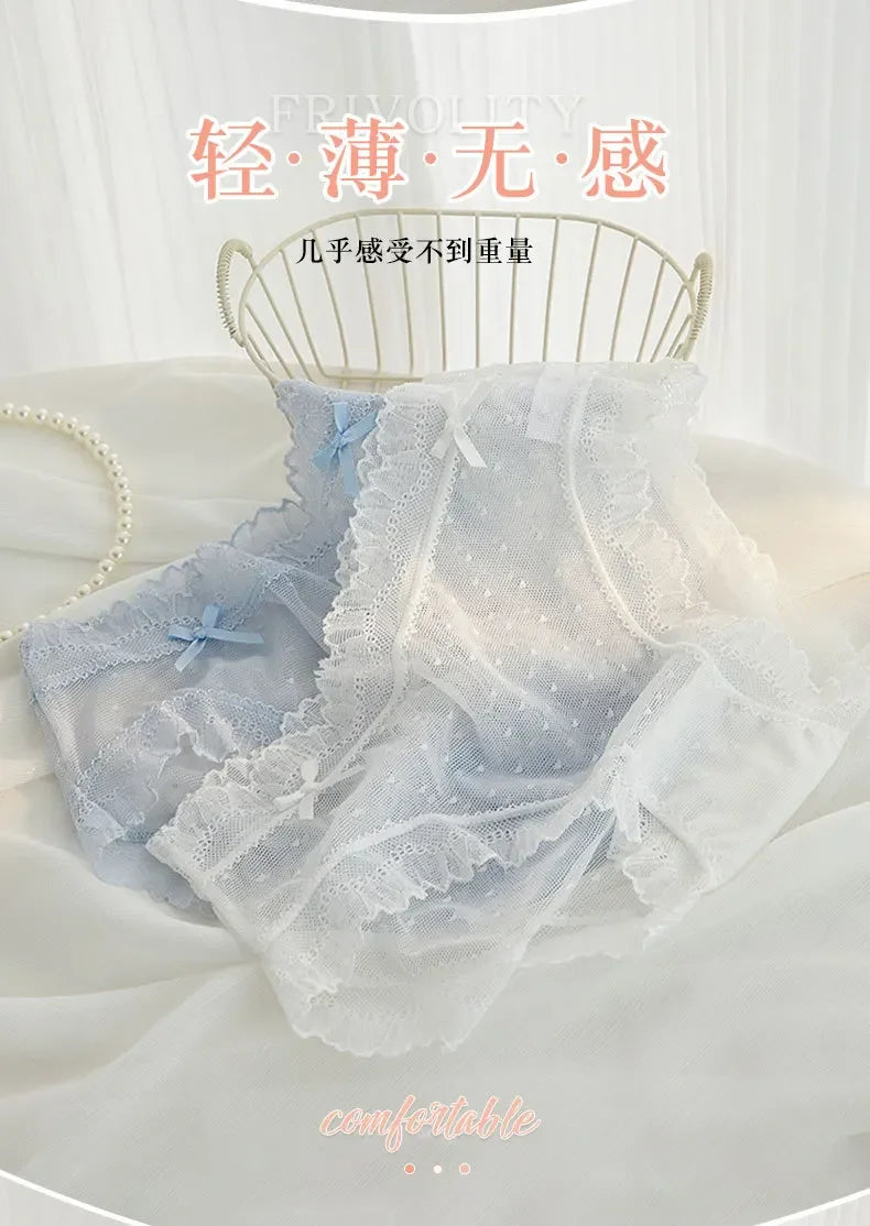 L-XL Women's Underwear Panties Sexy Lace Panty Girls Hollow Out Comfort Briefs Low Waist Seamless Underpants Female Lingerie