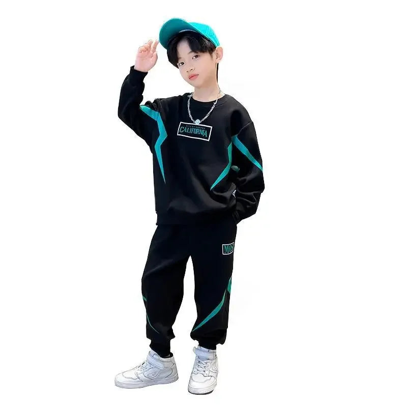 Boys Autumn/spring Collection 2024 Sporty Sweatshirt Trendy Children's Wear For Mid To Large Boys Stylish Casual Clothing