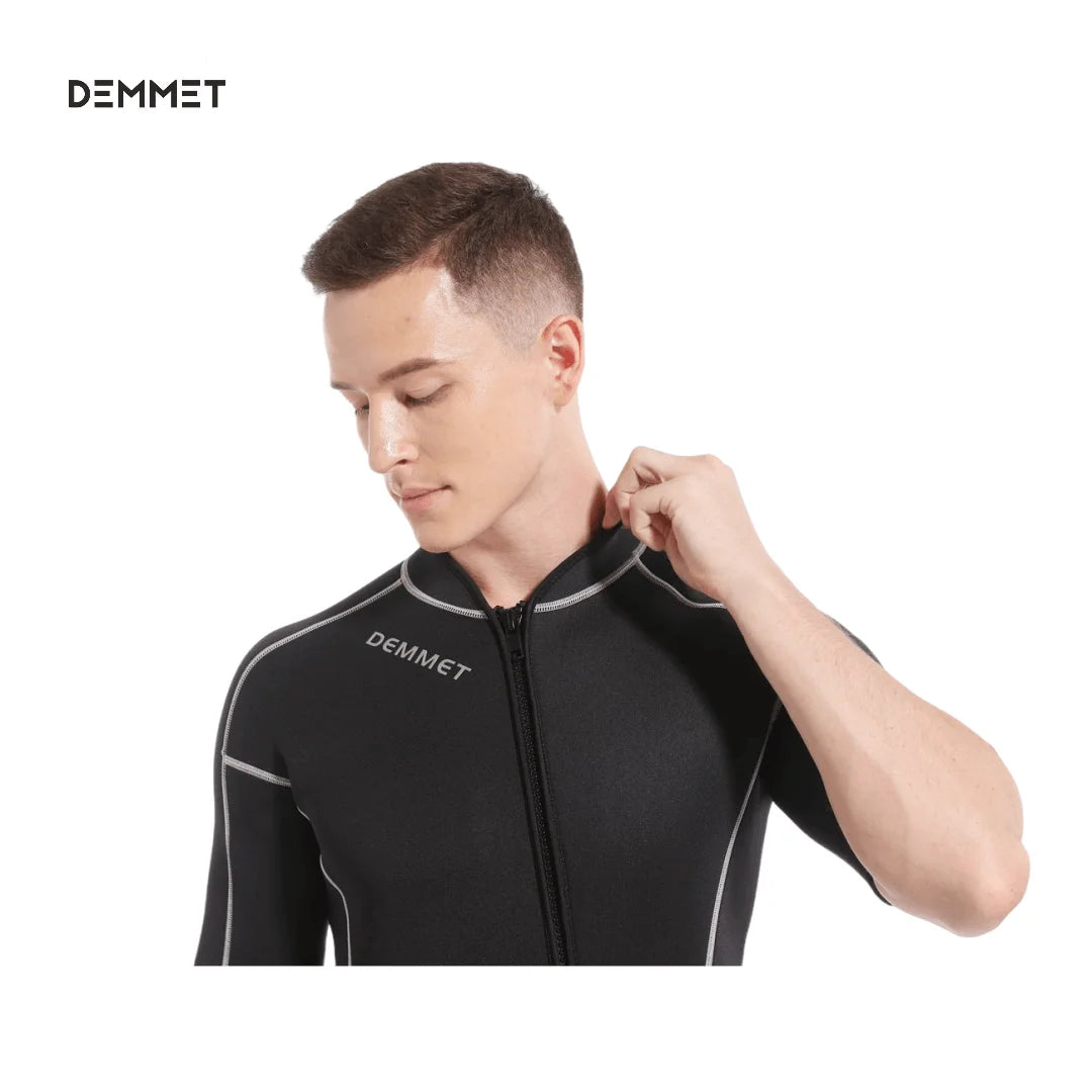 DEMMET 1.5mm Neoprene Short-sleeved Wetsuit One-piece Swimsuit Swimming Surfing Snorkeling Keeping Warm And Cold