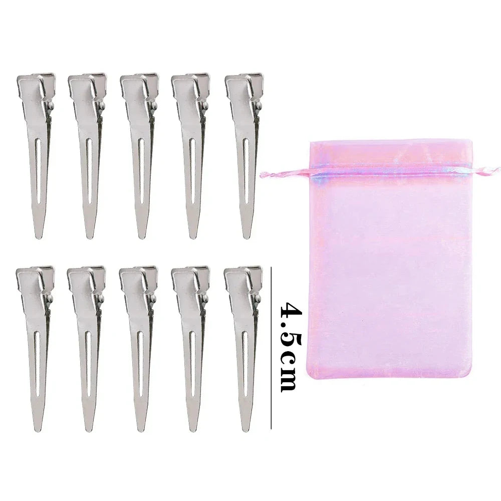 30pcs Women's Metallic Silver Fashion Hair Clip For Daily Wear Street Fixed Hair Pin Professional Ladies Salon Curl Hairclip