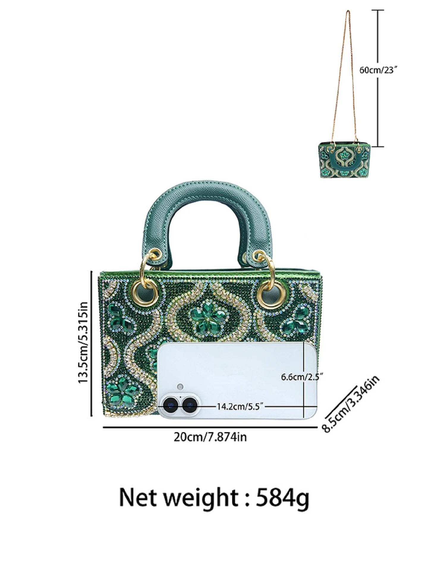 Handmade Light Luxury Women Evening Bag Handbag Shoulder Crossbody Dinner Bag shiney Diamond Decoration Fashion Women Party Bag