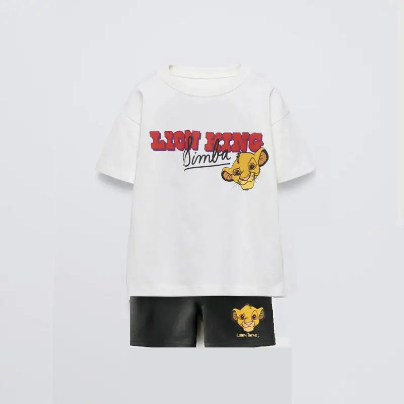 Cute Monster Print Tees Green Shorts Baby Summer New Clothing Trendy Simple T-shirt All-match Shorts Child Cotton Thin Outfits