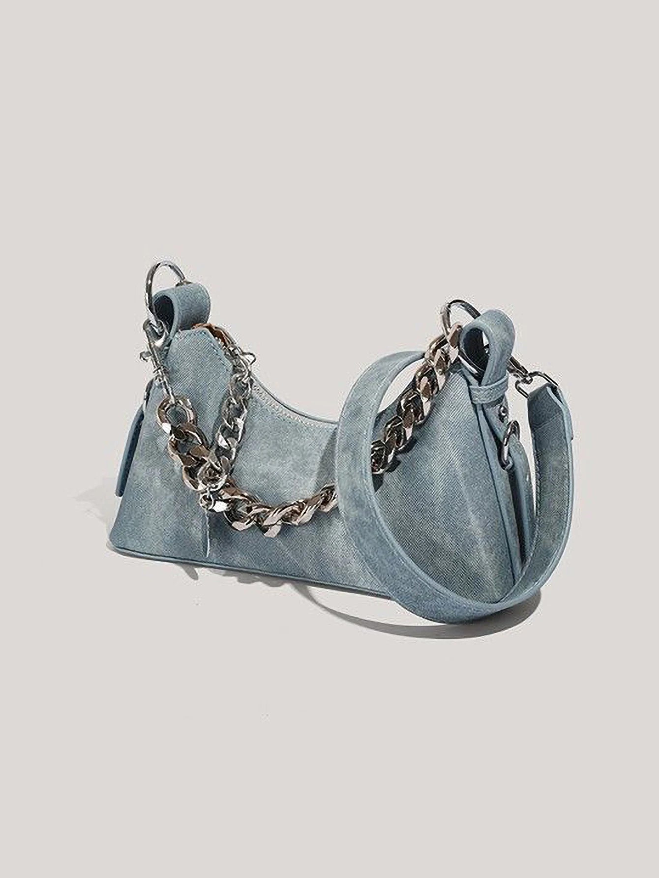 Cowboy patterned chain armpit bag, fashionable and versatile, single shoulder armpit bag