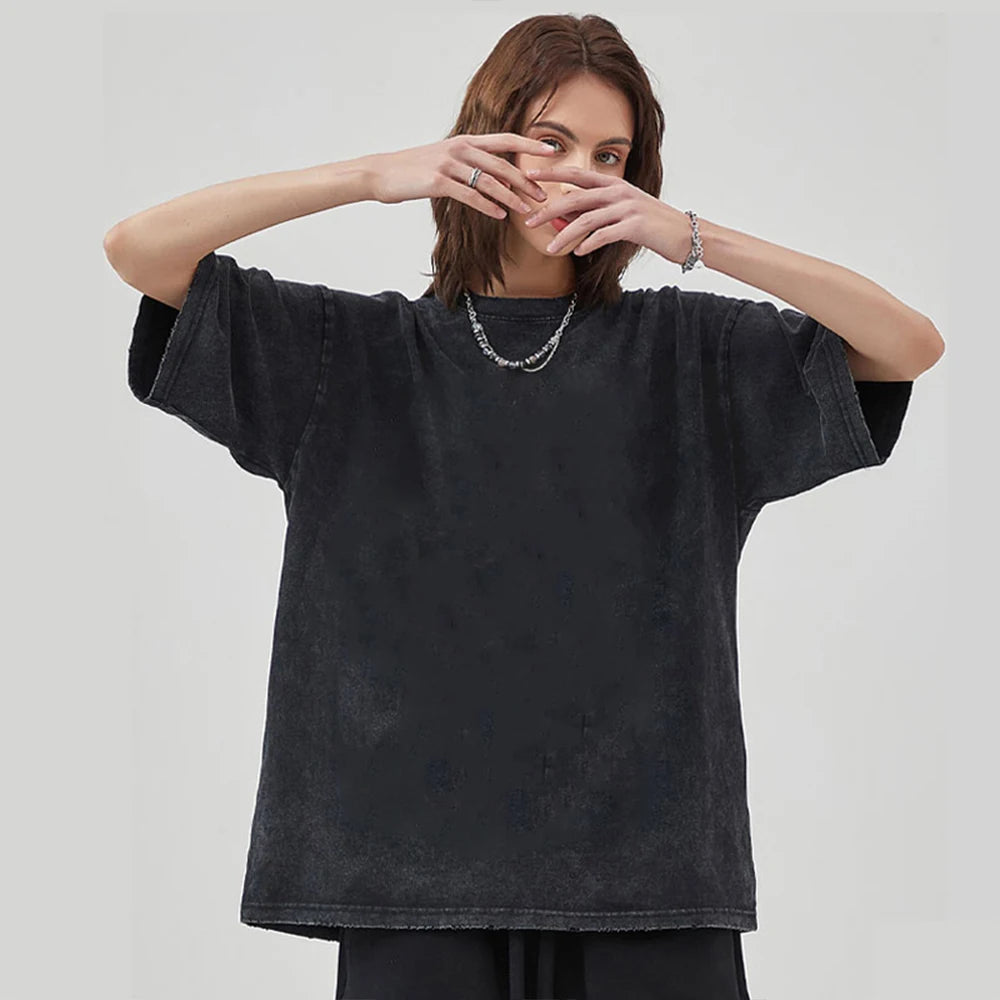 Washed T-Shirts Men Oversized Y2K T-Shirt Summer Retro Short Sleeve Sometimes You Need A GT3RS Washed Shirt Cotton Male Top Tee