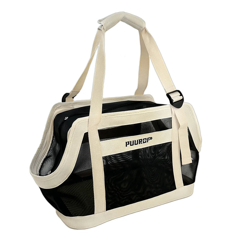 Summer breathable full-mesh fabric portable travel pet bag for going out