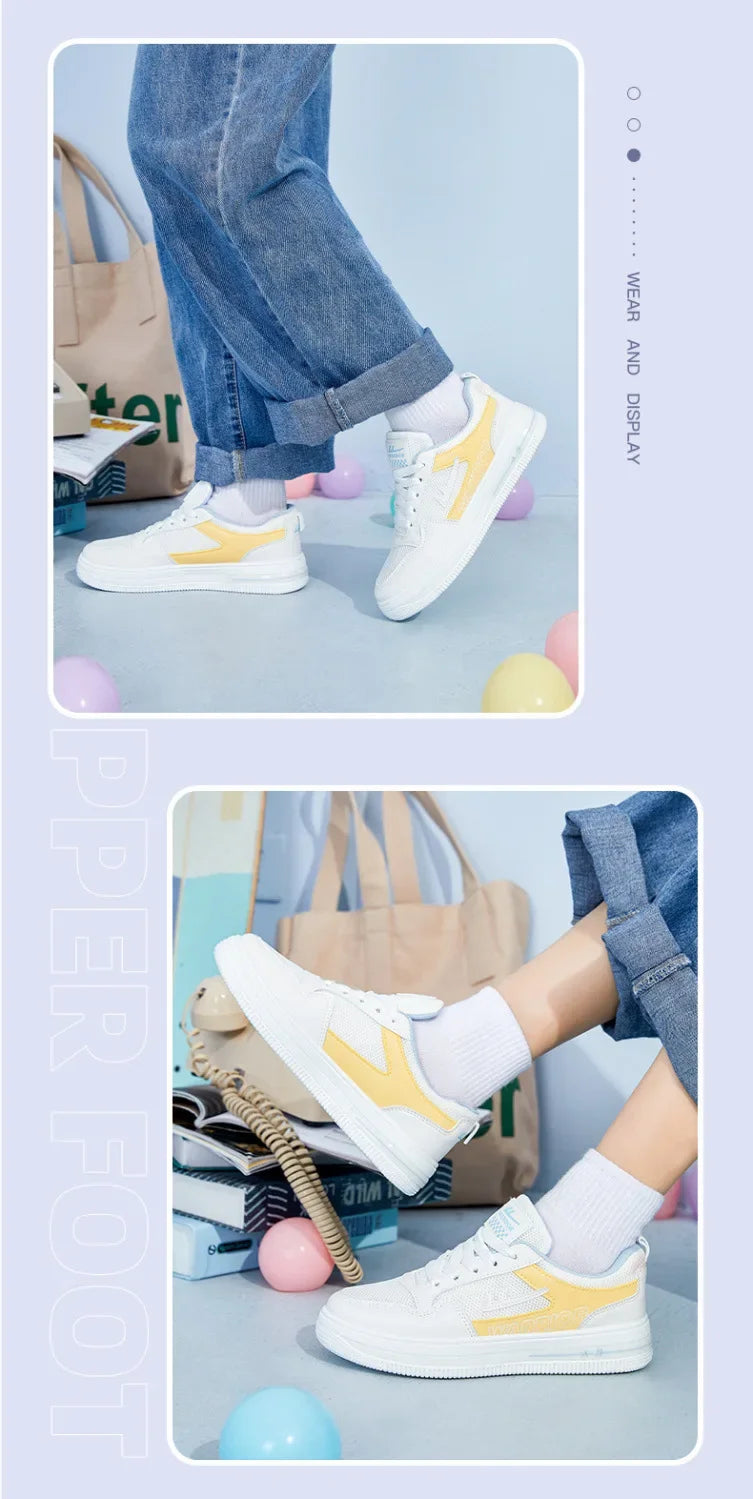 Women's Breathable Mesh Flat Bottom Sneakers Summer Fashionable Sporty Casual Slip-On Shoes Korean Style Versatile Trendy Flats