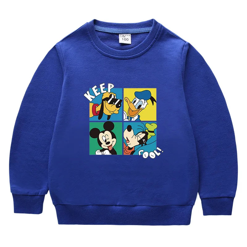 Autumn Baby Boys Cotton Clothing Set Kids Cartoon Mickey Mouse Tops Jeans Pants for 2-6 Years Children Tracksuits Boys Costume