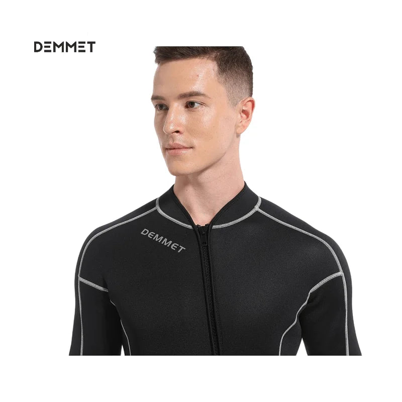 DEMMET 1.5mm Neoprene Short-sleeved Wetsuit One-piece Swimsuit Swimming Surfing Snorkeling Keeping Warm And Cold