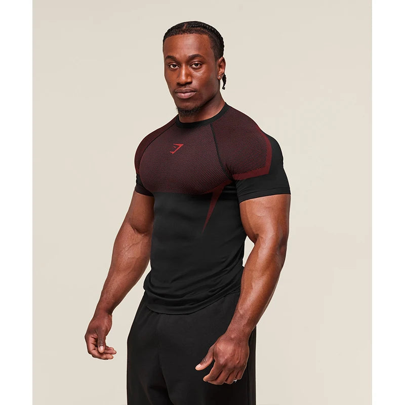 2025 Superhero Fitn round Ne Qui Dry Tight T-irt Men's Casual Comfortable Breathable ort Sve Polyester Gym irt