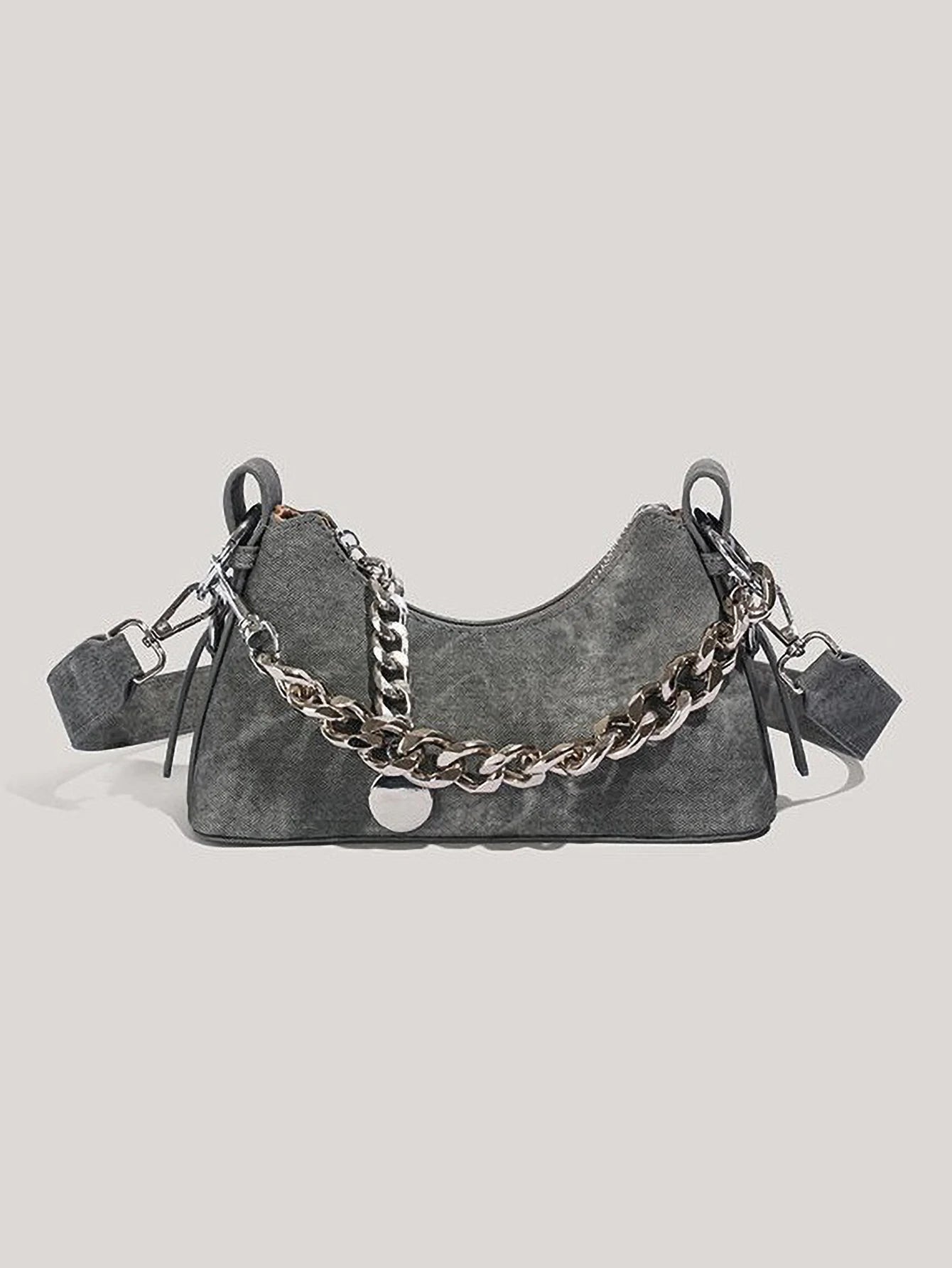 Cowboy patterned chain armpit bag, fashionable and versatile, single shoulder armpit bag