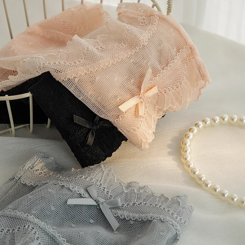 L-XL Women's Underwear Panties Sexy Lace Panty Girls Hollow Out Comfort Briefs Low Waist Seamless Underpants Female Lingerie