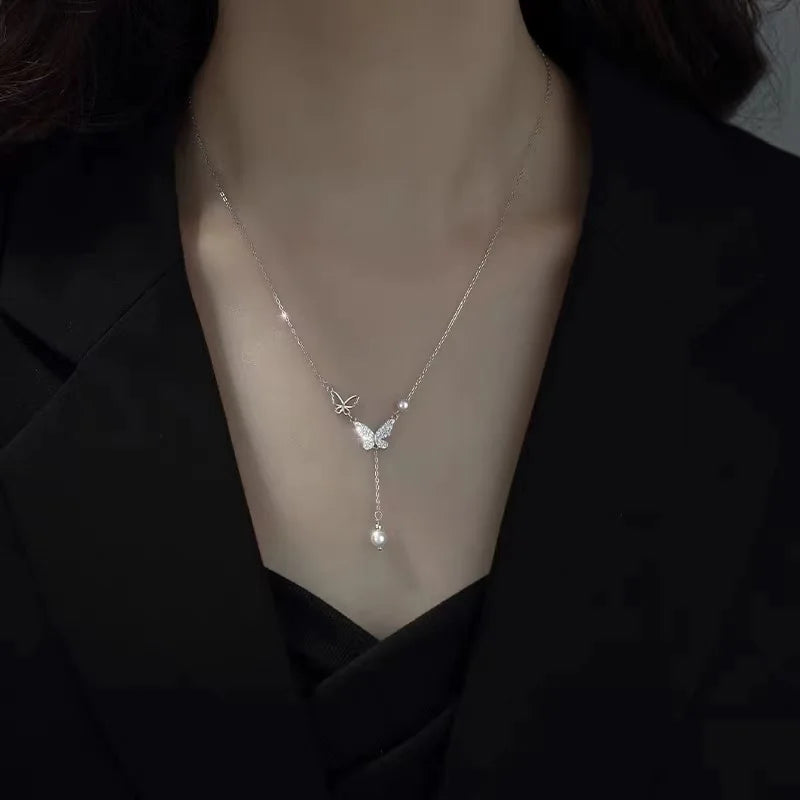 New Fashion Trend Unique Design Delicate Zircon Cross Pendant Necklace for Men and Women Couples Jewelry Party Premium Gifts