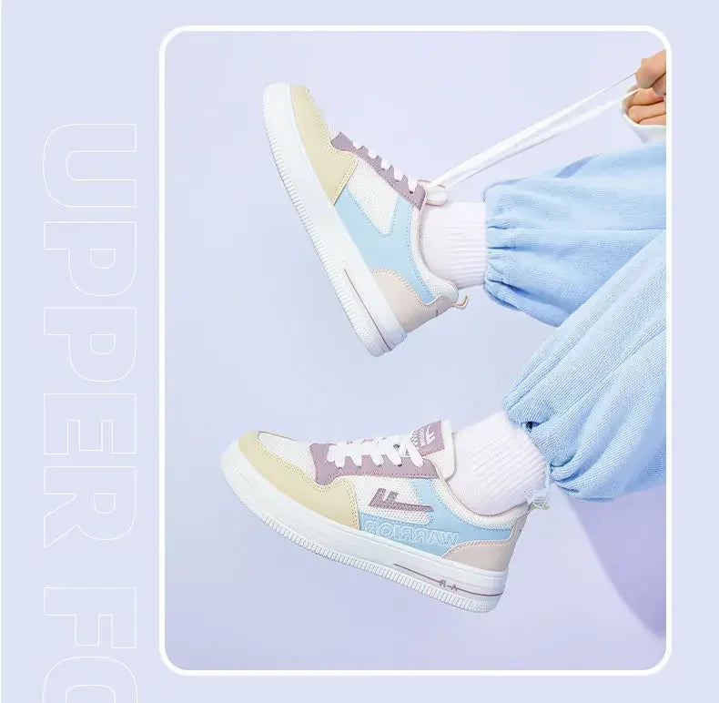 Women's Breathable Mesh Flat Bottom Sneakers Summer Fashionable Sporty Casual Slip-On Shoes Korean Style Versatile Trendy Flats