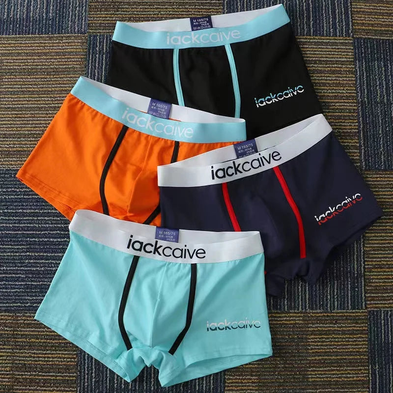 4Pcs Underwear Men's Boxer Shorts Sexy Panties Cotton Boxers Man Underpants Male Shorts Homme U Convex Lingerie Wholesale Lots